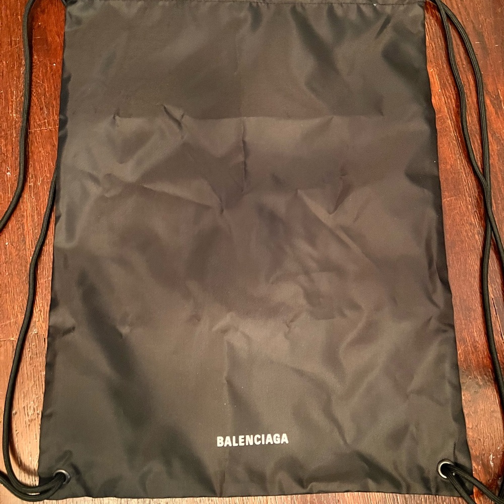 Balenciaga Black Drawstring Bag